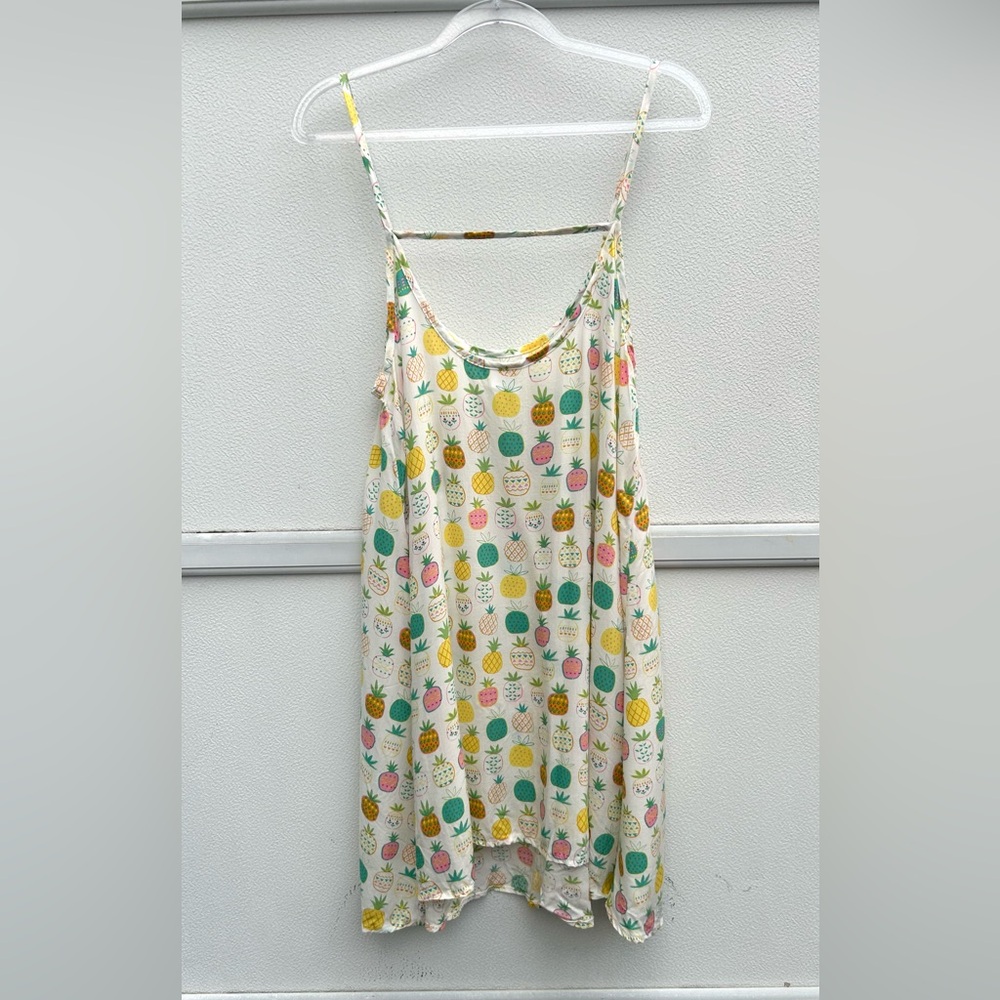 Natural Life Dress Women M Pineapple Print Lightweight Flowy Vacation Cover Up - Picture 9 of 10